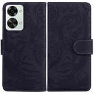 For OnePlus Nord 2T Tiger Embossing Pattern Horizontal Flip Leather Phone Case(Black) - 1