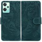 For OnePlus Nord CE 2 Lite 5G Tiger Embossing Pattern Horizontal Flip Leather Phone Case(Green) - 1