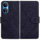 For Honor X7 Tiger Embossing Pattern Horizontal Flip Leather Phone Case(Black) - 1