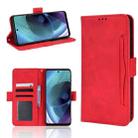 For Motorola Moto G52j Skin Feel Calf Pattern Leather Phone Case(Red) - 1