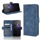 For OPPO Reno8 5G Skin Feel Calf Pattern Leather Phone Case(Blue) - 1