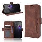 For OPPO Reno8 5G Skin Feel Calf Pattern Leather Phone Case(Brown) - 1