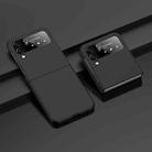 For Samsung Galaxy Z Flip4 Big Hole Fuel Injection PC Skin Feel Phone Case(Black) - 1