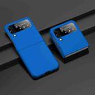 For Samsung Galaxy Z Flip4 Big Hole Fuel Injection PC Skin Feel Phone Case(Blue) - 1