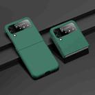 For Samsung Galaxy Z Flip4 Big Hole Fuel Injection PC Skin Feel Phone Case(Green) - 1