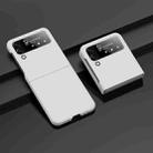 For Samsung Galaxy Z Flip4 Big Hole Fuel Injection PC Skin Feel Phone Case(White) - 1