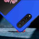 For Samsung Galaxy Z Fold4 Big Hole Fuel Injection PC Skin Feel Phone Case(Blue) - 4
