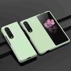 For Samsung Galaxy Z Fold4 Big Hole Fuel Injection PC Skin Feel Phone Case(Mint Green) - 1