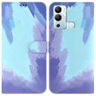 For Infinix Hot 12i Watercolor Pattern Horizontal Flip Leather Phone Case(Winter Snow) - 1