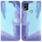 For Nokia C21 Plus Watercolor Pattern Horizontal Flip Leather Phone Case(Winter Snow) - 1