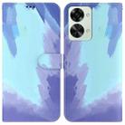 For OnePlus Nord 2T Watercolor Pattern Horizontal Flip Leather Phone Case(Winter Snow) - 1