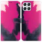 For Honor X8 Watercolor Pattern Horizontal Flip Leather Phone Case(Berry Color) - 1