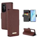 For Honor V40 5G MUXMA MX115 Cross Texture Oil Edge Flip Leather Phone Case(Red) - 1