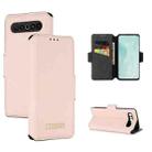 For Meizu 17 / 17 Pro MUXMA MX115 Cross Texture Oil Edge Flip Leather Phone Case(Pink) - 1