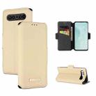 For Meizu 17 / 17 Pro MUXMA MX115 Cross Texture Oil Edge Flip Leather Phone Case(Gold) - 1