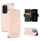 For Meizu 18 Pro MUXMA MX115 Cross Texture Oil Edge Flip Leather Phone Case(Pink) - 1