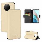 For Xiaomi Redmi Note 9 5G / 9T 5G MUXMA MX115 Cross Texture Oil Edge Flip Leather Phone Case(Gold) - 1