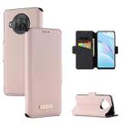 For Xiaomi Mi 10T Lite 5G MUXMA MX115 Cross Texture Oil Edge Flip Leather Phone Case(Pink) - 1