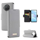 For Xiaomi Mi 10T Lite 5G MUXMA MX115 Cross Texture Oil Edge Flip Leather Phone Case(Grey) - 1