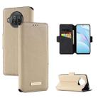 For Xiaomi Mi 10T Lite 5G MUXMA MX115 Cross Texture Oil Edge Flip Leather Phone Case(Gold) - 1
