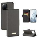 For Xiaomi Mi 11 MUXMA MX115 Cross Texture Oil Edge Flip Leather Phone Case(Grey) - 1