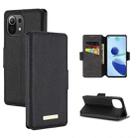 For Xiaomi Mi 11 Lite 5G MUXMA MX115 Cross Texture Oil Edge Flip Leather Phone Case(Black) - 1