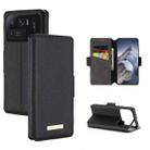 For Xiaomi Mi 11 Ultra MUXMA MX115 Cross Texture Oil Edge Flip Leather Phone Case(Black) - 1