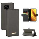 For Xiaomi Poco X3 NFC / X3 MUXMA MX115 Cross Texture Oil Edge Flip Leather Phone Case(Grey) - 1