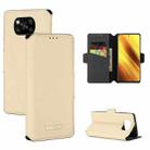 For Xiaomi Poco X3 NFC / X3 MUXMA MX115 Cross Texture Oil Edge Flip Leather Phone Case(Gold) - 1