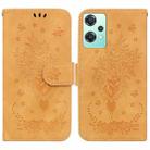 For OnePlus Nord CE 2 Lite 5G Butterfly Rose Embossed Leather Phone Case(Yellow) - 1