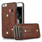 For iPhone SE 2022 / SE 2020 / 8 / 7 Wristband Kickstand Wallet Leather Phone Case(Brown) - 1