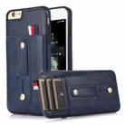 For iPhone SE 2022 / SE 2020 / 8 / 7 Wristband Kickstand Wallet Leather Phone Case(Blue) - 1