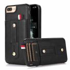 Wristband Kickstand Wallet Leather Phone Case For iPhone 7 Plus / 8 Plus(Black) - 1