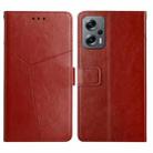 For Xiaomi Poco X4 GT Y Stitching Horizontal Flip Leather Phone Case(Brown) - 1