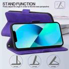 For iPhone SE 2022 / SE 2020 / 8 / 7 RFID Geometric Line Flip Leather Phone Case(Purple) - 4