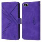 RFID Geometric Line Flip Leather Phone Case For iPhone 8 Plus / 7 Plus / 6 Plus(Purple) - 1