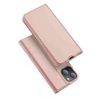 For iPhone 14/13 DUX DUCIS Skin Pro Series Shockproof Horizontal Flip Leather Phone Case (Rose Gold) - 1