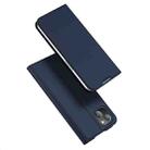 For iPhone 14 Plus DUX DUCIS Skin Pro Series Shockproof Horizontal Flip Leather Phone Case (Dark Blue) - 1