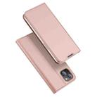 For iPhone 14 Plus DUX DUCIS Skin Pro Series Shockproof Horizontal Flip Leather Phone Case (Rose Gold) - 1