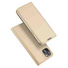 For iPhone 14 Plus DUX DUCIS Skin Pro Series Shockproof Horizontal Flip Leather Phone Case (Gold) - 1