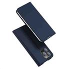 For iPhone 14 Pro DUX DUCIS Skin Pro Series Shockproof Horizontal Flip Leather Phone Case(Dark Blue) - 1