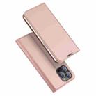 For iPhone 14 Pro DUX DUCIS Skin Pro Series Shockproof Horizontal Flip Leather Phone Case(Rose Gold) - 1