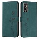 For Tecno Pova 2 Skin Feel Heart Pattern Leather Phone Case(Green) - 1