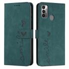 For Tecno Spark 7T/Spark 7 Skin Feel Heart Pattern Leather Phone Case(Green) - 1