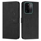 For Tecno Spark Go 2022 Skin Feel Heart Pattern Leather Phone Case(Black) - 1