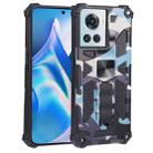 For OnePlus Ace 5G Camouflage Armor Kickstand TPU + PC Magnetic Phone Case(Light Blue) - 1