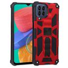 For Samsung Galaxy M33 Shockproof TPU + PC Magnetic Phone Case with Holder(Red) - 1