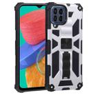 For Samsung Galaxy M33 Shockproof TPU + PC Magnetic Phone Case with Holder(Silver) - 1