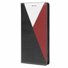 3-Splicing Flip Microfiber Leather Phone Case For iPhone 13 Pro(Black Red) - 2