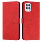 For Motorola Edge S Skin Feel Heart Pattern Leather Phone Case(Red) - 1